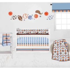Bacati - Mod Sports Blue Crib Or Toddler Bed Skirt 10 Bacati - Mod Sports Blue Crib Or Toddler Bed Skirt -Children's Toys GUEST 015c5a30 25ed 4489 916d b87093155da0