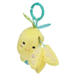 Manhattan Toy Mini-Apple Farm Lemon Baby Travel Toy With Rattle, Squeaker, Crinkle Fabric & Teether Clip-on Attachment -Children's Toys GUEST 0390483b f0c2 44b5 a598 7b8948930c53