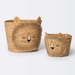 Braided Water Hyacinth Medium Round Storage Basket - Lion - Cloud Island™ 5 Braided Water Hyacinth Medium Round Storage Basket - Lion - Cloud Island™ -Children's Toys GUEST 08251bcd 8684 4dda 85d5 7e48aef06926