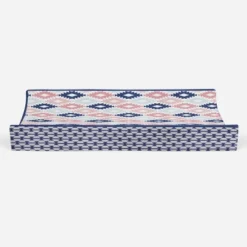Bacati - Emma Printed Kilim Coral/Mint/Navy Quilted Changing Pad Cover -Children's Toys GUEST 0afb2e82 3f34 45f2 accb 0bd91ca81c1d