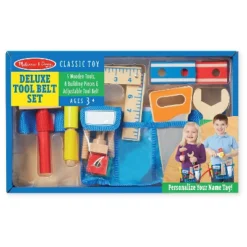 Melissa & Doug Deluxe Tool Belt Set - 5 Wooden Tools, 8 Building Pc, Adjustable Belt -Children's Toys GUEST 1324a4e2 665c 4f71 94f8 1d6ebb44d888