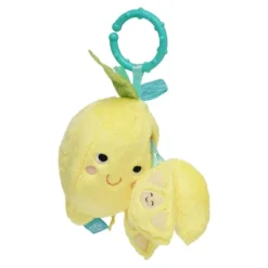Manhattan Toy Mini-Apple Farm Lemon Baby Travel Toy With Rattle, Squeaker, Crinkle Fabric & Teether Clip-on Attachment -Children's Toys GUEST 18b7f532 2ce7 469e a1c2 336777ff679a