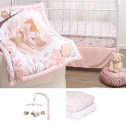 The Peanutshell Fairytale Forest Pink Crib Bedding Set, 3pc To 12 Pc, For Girls -Children's Toys GUEST 2362b1a5 69a2 49b5 a4f9 707ce70f4d20