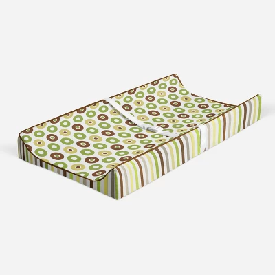 Bacati - Mod Dots/Stripes Green/yellow/choco Dots Changing Pad Cover 1 Bacati - Mod Dots/Stripes Green/yellow/choco Dots Changing Pad Cover