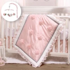 The Peanutshell Arianna Crib Bedding Set, Pink Floral, 4pc To 12 Pc, For Girls -Children's Toys GUEST 33f0820c 30d5 4868 b48d c63e9e9ee15f