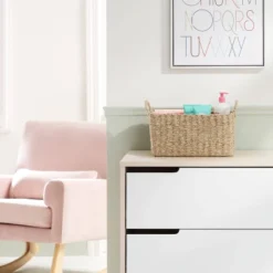 Children's Toys 31 Woven Diaper Caddy With Dividers - Cloud Island™ Natural Woven