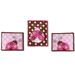 Bacati - Ladybugs Pink Chocolate 10 Pc Crib Bedding Set With 2 Crib Fitted Sheets -Children's Toys GUEST 4879cd9f b8fd 4264 adea ed349c2246ea
