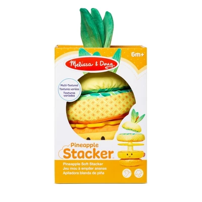 Melissa & Doug Multi-Sensory Pineapple Soft Stacker Infant Toy 2 Melissa & Doug Multi-Sensory Pineapple Soft Stacker Infant Toy - Image 2