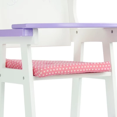 Olivia's Little World Little Princess Kids Baby Doll High Chair, Purple 3 Olivia's Little World Little Princess Kids Baby Doll High Chair, Purple - Image 3