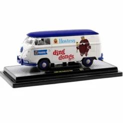 1960 Volkswagen Delivery Van "Hostess Ding Dongs" Wimbledon White W/Blue Top Ltd Ed 1/24 Diecast Model Car By M2 Machines