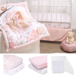 The Peanutshell Fairytale Forest Pink Crib Bedding Set, 3pc To 12 Pc, For Girls -Children's Toys GUEST 6a9e1b2e d1f5 40aa 9b53 9d1a09eeeb41