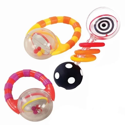 Kaplan Early Learning Baby Grasp & Explore Textured Rattle Set 1 Kaplan Early Learning Baby Grasp & Explore Textured Rattle Set