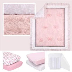 The Peanutshell Arianna Crib Bedding Set, Pink Floral, 4pc To 12 Pc, For Girls -Children's Toys GUEST 7a877e31 06b5 4d44 87bf 3822d167043a