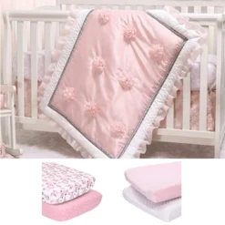 The Peanutshell Arianna Crib Bedding Set, Pink Floral, 4pc To 12 Pc, For Girls -Children's Toys GUEST 7c176429 3fb0 4305 8af3 5f48cc53dcfa