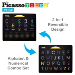 PicassoTiles® Double-Sided Magnetic Drawing Board, 12" X 10", Letters & Numbers 8 PicassoTiles® Double-Sided Magnetic Drawing Board, 12" X 10", Letters & Numbers -Children's Toys GUEST 7cd2da8d 96e1 477e bc6b e5a62eb31018