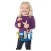 Melissa & Doug Deluxe Tool Belt Set - 5 Wooden Tools, 8 Building Pc, Adjustable Belt