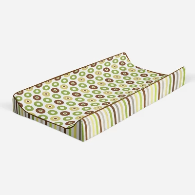 Bacati - Mod Dots/Stripes Green/yellow/choco Dots Changing Pad Cover 6 Bacati - Mod Dots/Stripes Green/yellow/choco Dots Changing Pad Cover - Image 6
