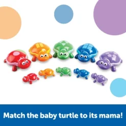 Learning Resources Number Turtles Set, Counting, Color & Sorting Toy, 15 Pieces, Ages 2+