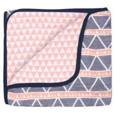 Bacati - Girls Triangles Coral Navy 10 Pc Crib Bedding Set With 4 Swaddling Blankets -Children's Toys GUEST 8e5ac713 c365 49b2 8a10 39781bae1b10