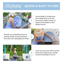 CozyBaby Lightweight Spring Or Summer Cozy Mesh Sun And Bug Infant Car Seat Carrier Cover With Elasticized Edge -Children's Toys GUEST 955a89dc 9aba 42f3 be19 d8e9270b1055