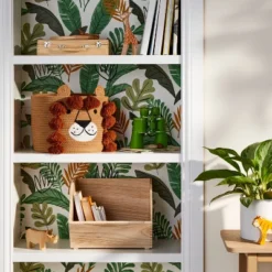 Children's Toys 37 Stackable Wood Kids' Storage Bin Light Brown - Pillowfort™