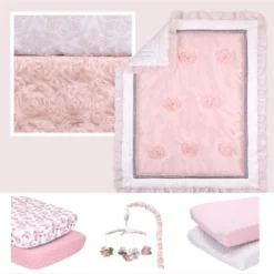 The Peanutshell Arianna Crib Bedding Set, Pink Floral, 4pc To 12 Pc, For Girls -Children's Toys GUEST a4a3d936 760c 4656 b804 47a8633a0fe0