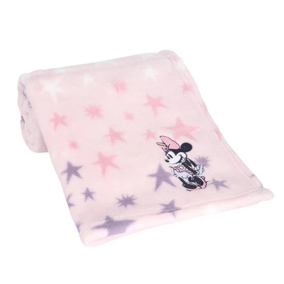 Lambs & Ivy Disney Baby Minnie Mouse Appliqued Pink Star Fleece Baby Blanket 2 Lambs & Ivy Disney Baby Minnie Mouse Appliqued Pink Star Fleece Baby Blanket - Image 2