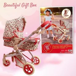 The New York Doll Collection Convertible Combo Baby Doll Stroller Floral 8 The New York Doll Collection Convertible Combo Baby Doll Stroller Floral -Children's Toys GUEST b32650f6 d290 42d7 8845 09aa6d6b4dca