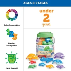 Learning Resources Number Turtles Set, Counting, Color & Sorting Toy, 15 Pieces, Ages 2+ -Children's Toys GUEST bf693afa b99b 4a8d a051 d45ee672fa2a