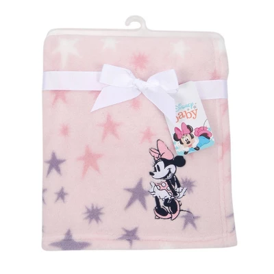 Lambs & Ivy Disney Baby Minnie Mouse Appliqued Pink Star Fleece Baby Blanket 3 Lambs & Ivy Disney Baby Minnie Mouse Appliqued Pink Star Fleece Baby Blanket - Image 3