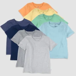 Honest Baby Boys' 8pk Rainbow Organic Cotton Short Sleeve T-Shirt -Children's Toys GUEST c65c9f31 e571 4f80 a027 31e97bca4090