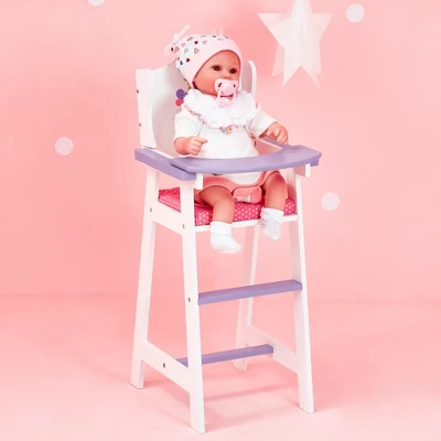 Olivia's Little World Little Princess Kids Baby Doll High Chair, Purple 5 Olivia's Little World Little Princess Kids Baby Doll High Chair, Purple - Image 5