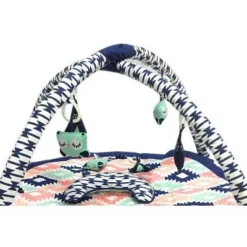 Bacati - Baby Activity Gyms & Playmats (Aztec Design/Print Coral/Mint/Navy)