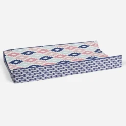 Bacati - Emma Printed Kilim Coral/Mint/Navy Quilted Changing Pad Cover -Children's Toys GUEST d73aaebf edfc 4515 a312 2b7026b86ec1