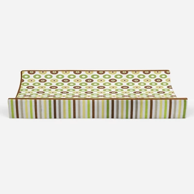 Bacati - Mod Dots/Stripes Green/yellow/choco Dots Changing Pad Cover 4 Bacati - Mod Dots/Stripes Green/yellow/choco Dots Changing Pad Cover - Image 4