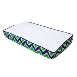 Bacati - MixNMatch Blue/Green White Changing Pad Cover -Children's Toys GUEST ebe1c412 9ce6 4acf 899d 9683e880cef8