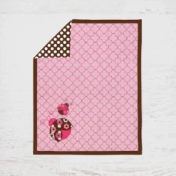 Bacati - Ladybugs Pink Chocolate 10 Pc Crib Bedding Set With 2 Crib Fitted Sheets -Children's Toys GUEST ed9fbe5f 874f 438b 9419 245e3de9f7c9