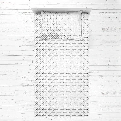 Bacati - Arrows Love Black Muslin 3 Pc Toddler Bed Sheet Set 100 Pecent Cotton 2 Bacati - Arrows Love Black Muslin 3 Pc Toddler Bed Sheet Set 100 Pecent Cotton - Image 2