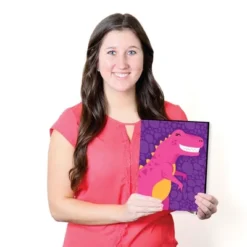 Big Dot Of Happiness Roar Dinosaur Girl - Dino Mite T-Rex Nursery Wall Art And Kids Room Decorations - Gift Ideas - 7.5 X 10 Inches - Set Of 3 Prints -Children's Toys GUEST fb490b4e d611 4326 8b79 54f15667fbac