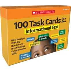 Scholastic Teacher Resources 100 Task Cards In A Box: Informational Text